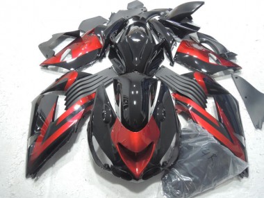 Cheapest 2006-2011 Black Red Kawasaki ZX14R ZZR1400 Motorcycle Fairings Kit Canada