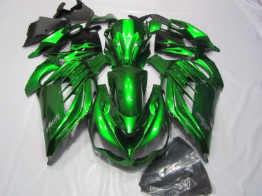 Cheapest 2012-2021 Green White Ninja Decal Kawasaki ZX14R ZZR1400 Bike Fairings Canada