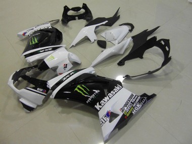 Cheapest 2008-2012 Black White Monster Kawasaki ZX250R Motorcycle Fairings & Bodywork Canada