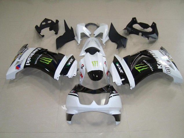 Cheapest 2008-2012 Black White Monster Kawasaki ZX250R Motorbike Fairing Canada Cheapest 2008-2012 Black White Monster Kawasaki ZX250R Motorbike Fairing Canada