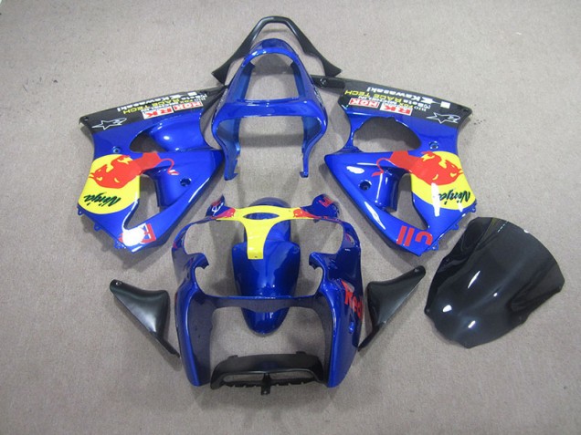 Cheapest 2000-2002 Blue Red Bull Ninja Kawasaki ZX6R Motorcycle Bodywork Canada