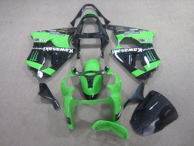 Cheapest 2000-2002 Black Green Monster Kawasaki ZX6R Motor Fairings Canada