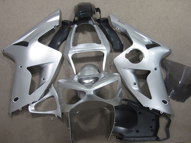 Cheapest 2003-2004 Silver Kawasaki ZX6R Motorcycle Fairings Kit Canada Cheapest 2003-2004 Silver Kawasaki ZX6R Motorcycle Fairings Kit Canada