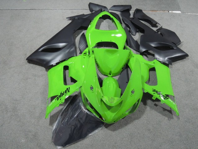 Cheapest 2005-2006 Green Black Ninja 636 Kawasaki ZX6R Motorcycle Fairings Kits Canada Cheapest 2005-2006 Green Black Ninja 636 Kawasaki ZX6R Motorcycle Fairings Kits Canada