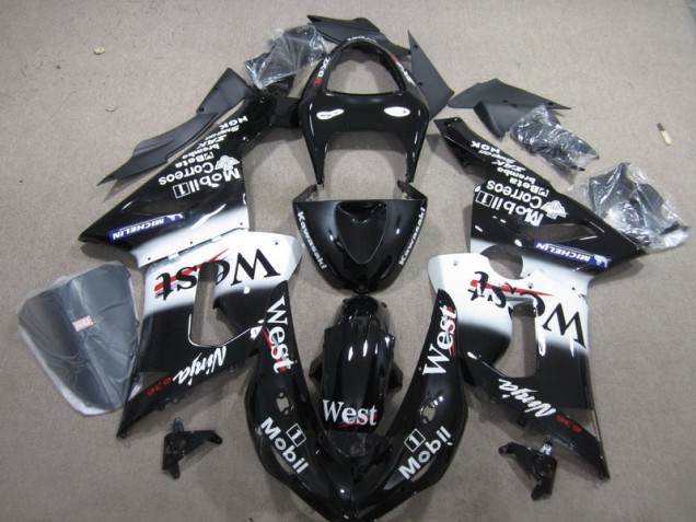 Cheapest 2005-2006 Black West Mobil Ninja 636 Kawasaki ZX6R Motorbike Fairings Canada
