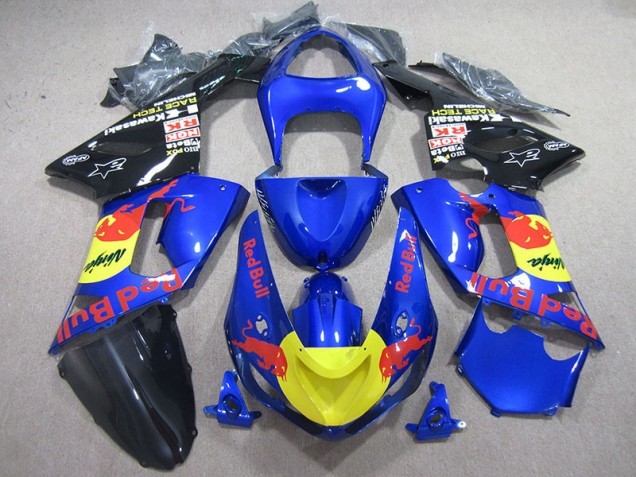 Cheapest 2005-2006 Blue Red Bull Ninja Kawasaki ZX6R Motorcycle Fairing Kit Canada Cheapest 2005-2006 Blue Red Bull Ninja Kawasaki ZX6R Motorcycle Fairing Kit Canada