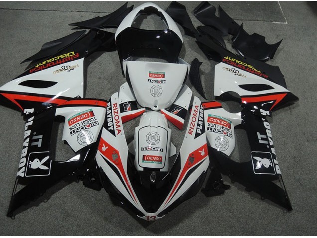 Cheapest 2005-2006 White Black Rizoma Playboy Kawasaki ZX6R Bike Fairings Canada Cheapest 2005-2006 White Black Rizoma Playboy Kawasaki ZX6R Bike Fairings Canada