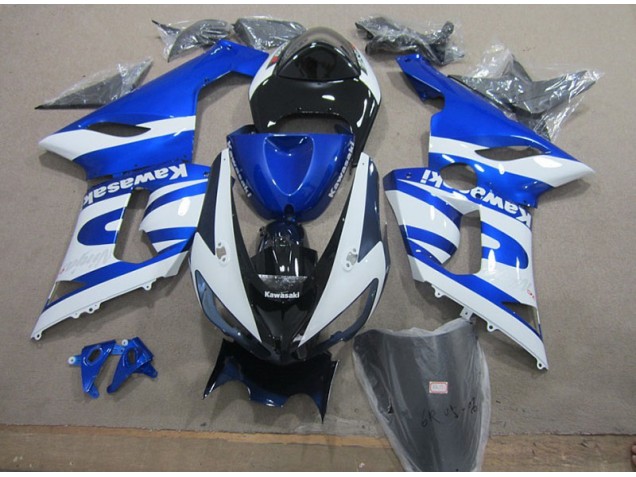 Cheapest 2005-2006 Blue White Kawasaki ZX6R Replacement Motorcycle Fairings Canada Cheapest 2005-2006 Blue White Kawasaki ZX6R Replacement Motorcycle Fairings Canada