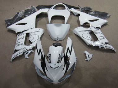 Cheapest 2005-2006 White Ninja 636 Kawasaki ZX6R Moto Fairings Canada