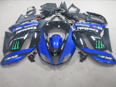 Cheapest 2007-2008 Black Blue Monster Kawasaki ZX6R Motorcycle Replacement Fairings Canada