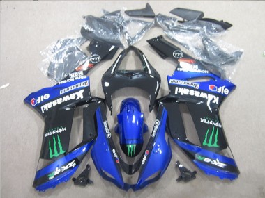 Cheapest 2007-2008 Black Blue Green Monster Kawasaki ZX6R Motorcyle Fairings Canada