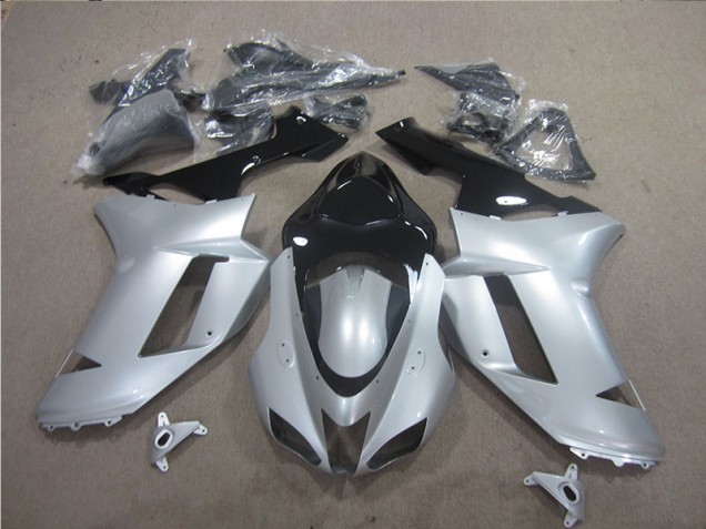 Cheapest 2007-2008 Silver Black Kawasaki ZX6R Motor Fairings Canada Cheapest 2007-2008 Silver Black Kawasaki ZX6R Motor Fairings Canada