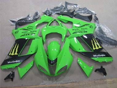Cheapest 2007-2008 White Blue Ninja Kawasaki ZX6R Motorcycle Fairing Canada