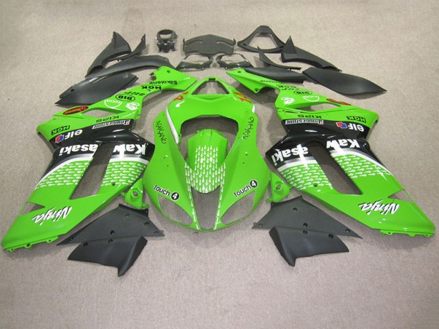 Cheapest 2007-2008 Green Touch 4 Kawasaki ZX6R Motorcycle Fairing Kits Canada Cheapest 2007-2008 Green Touch 4 Kawasaki ZX6R Motorcycle Fairing Kits Canada