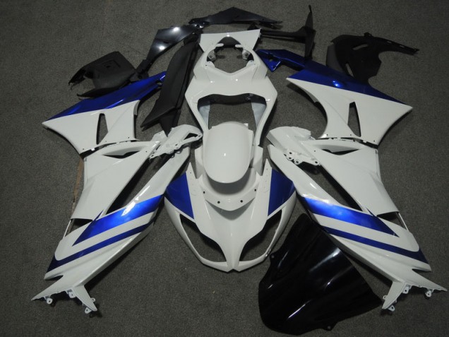 Cheapest 2009-2012 White Blue Kawasaki ZX6R Motorbike Fairings Canada Cheapest 2009-2012 White Blue Kawasaki ZX6R Motorbike Fairings Canada