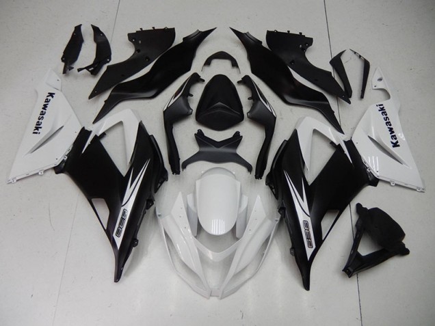 Cheapest 2013-2018 Black White Kawasaki ZX6R Motorcycle Fairing Kits Canada