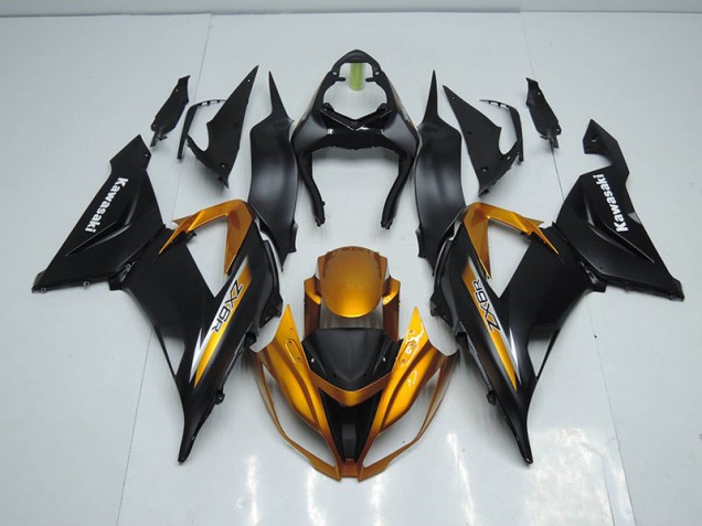 Cheapest 2013-2018 Black Gold Kawasaki ZX6R Motor Bike Fairings Canada Cheapest 2013-2018 Black Gold Kawasaki ZX6R Motor Bike Fairings Canada