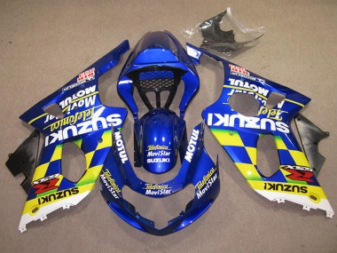 Cheapest 2000-2002 Blue Yellow Telefumica Movistar Suzuki GSXR1000 Motor Fairings Canada