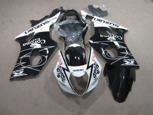 Cheapest 2003-2004 Black White Corona Extra Motul Suzuki GSXR1000 Motorcycle Fairings Kits Canada Cheapest 2003-2004 Black White Corona Extra Motul Suzuki GSXR1000 Motorcycle Fairings Kits Canada