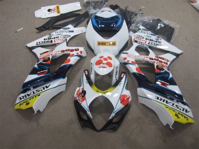 Cheapest 2007-2008 White Blue Dark Dog Suzuki GSXR1000 Bike Fairing Canada