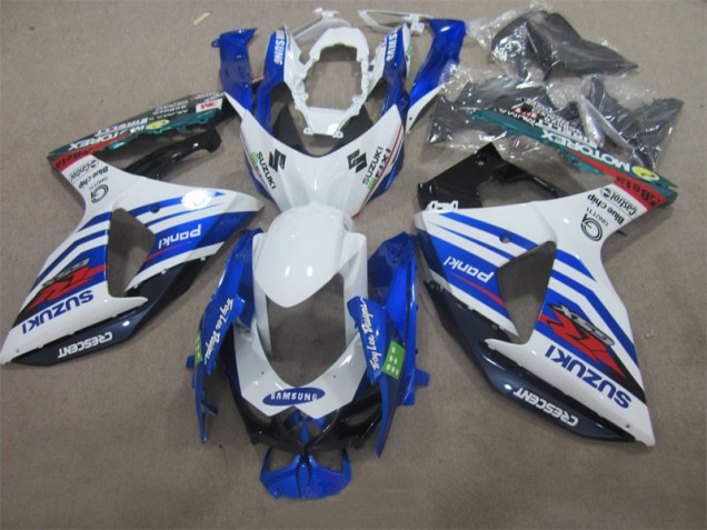 Cheapest 2009-2016 White Blue Samsung Suzuki GSXR1000 Motorbike Fairings Canada Cheapest 2009-2016 White Blue Samsung Suzuki GSXR1000 Motorbike Fairings Canada