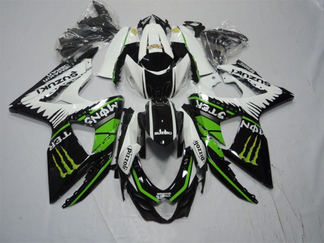 Cheapest 2009-2016 Black White Green Monster Pizzoli Suzuki GSXR1000 Moto Fairings Canada Cheapest 2009-2016 Black White Green Monster Pizzoli Suzuki GSXR1000 Moto Fairings Canada