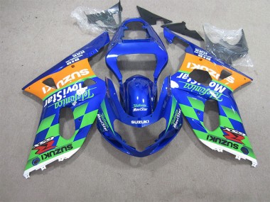 Cheapest 2001-2003 Blue Green Telefumia Movistar Suzuki GSXR600 Motorcycle Bodywork Canada