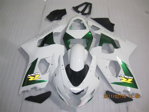 Cheapest 2004-2005 White Green Suzuki GSXR600 Motorbike Fairing Kits Canada