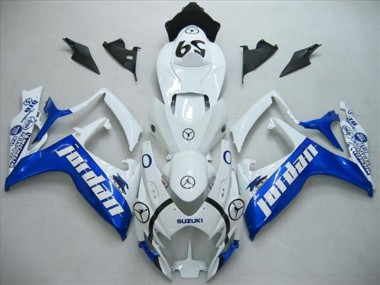 Cheapest 2006-2007 White Blue Jordan Suzuki GSXR600 Motorcycle Fairings Kit Canada