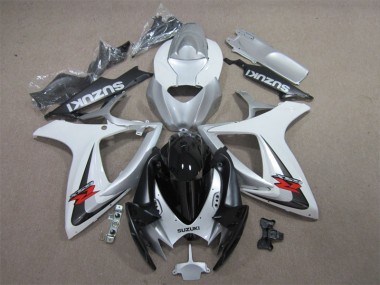Cheapest 2006-2007 Black White Suzuki GSXR600 Motorcycle Fairing Kit Canada