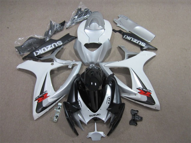 Cheapest 2006-2007 Black White Suzuki GSXR600 Motorcycle Fairing Kit Canada