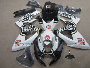 Cheapest 2006-2007 Black White Lucky Strike Motul Suzuki GSXR600 Bike Fairing Canada