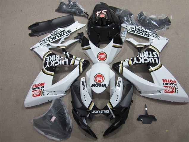 Cheapest 2006-2007 Black White Lucky Strike Motul Suzuki GSXR600 Bike Fairing Canada