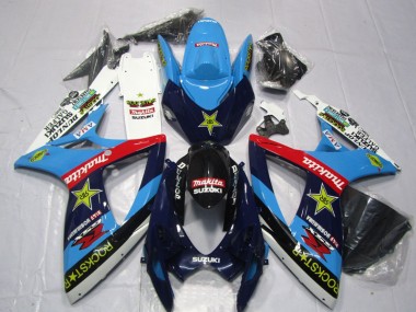 Cheapest 2006-2007 Blue White Rockstar Makita Suzuki GSXR600 Motor Bike Fairings Canada
