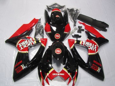Cheapest 2006-2007 Black Red Lucky Strike Motul Suzuki GSXR600 Bike Fairing Kit Canada