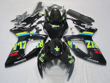 Cheapest 2006-2007 Black Yellow Rizla Suzuki GSXR600 Moto Fairings Canada