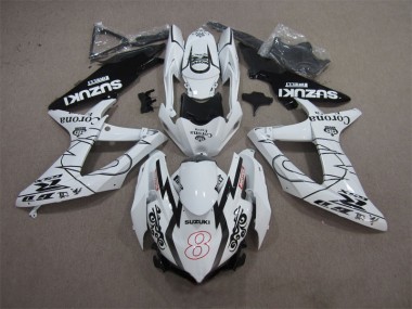 Cheapest 2008-2010 White Black Corona Extra Motul 8 Suzuki GSXR600 Replacement Motorcycle Fairings Canada