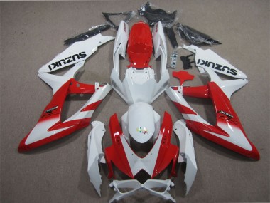 Cheapest 2008-2010 White Red Suzuki GSXR600 Motorcyle Fairings Canada