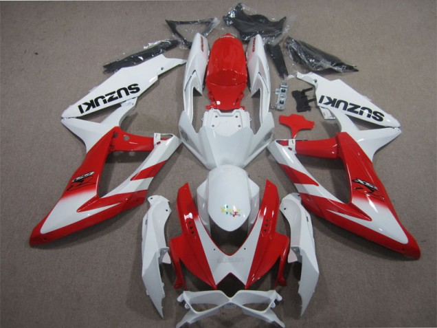 Cheapest 2008-2010 White Red Suzuki GSXR600 Motorcyle Fairings Canada