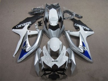 Cheapest 2008-2010 Silver Blue White Suzuki GSXR600 Motorcycle Fairings Kit Canada