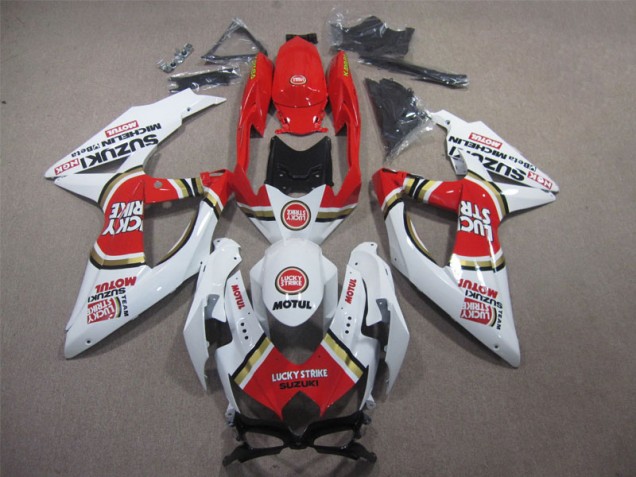 Cheapest 2008-2010 White Lucky Strike Red Motul Suzuki GSXR600 Motorbike Fairing Canada Cheapest 2008-2010 White Lucky Strike Red Motul Suzuki GSXR600 Motorbike Fairing Canada