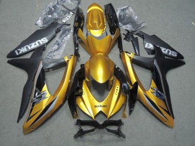 Cheapest 2008-2010 Black Gold Suzuki GSXR600 Motor Bike Fairings Canada
