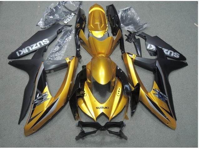 Cheapest 2008-2010 Black Gold Suzuki GSXR600 Motor Bike Fairings Canada Cheapest 2008-2010 Black Gold Suzuki GSXR600 Motor Bike Fairings Canada
