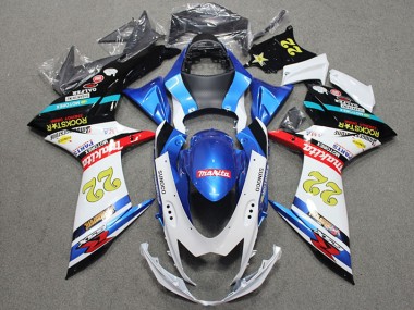 Cheapest 2011-2021 Blue White Red Rockstar 22 Suzuki GSXR600 Bike Fairing Kit Canada