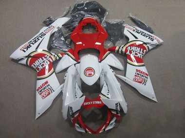 Cheapest 2011-2021 White Lucky Strike Red Motul Suzuki GSXR600 Motorcycle Fairings Kits Canada