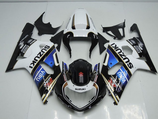 Cheapest 2001-2003 Black White Blue Viru Suzuki GSXR750 Bike Fairings Canada Cheapest 2001-2003 Black White Blue Viru Suzuki GSXR750 Bike Fairings Canada