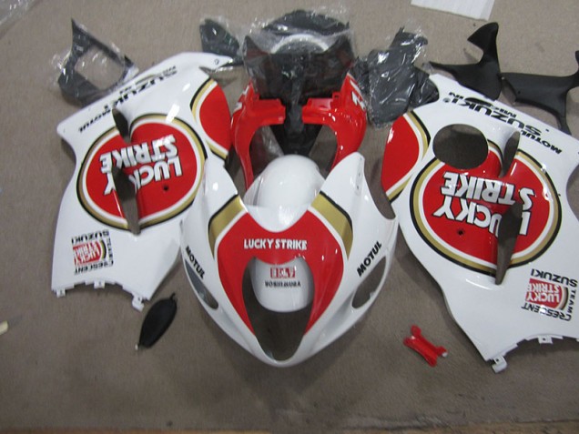 Cheapest 1996-2007 White Lucky Strike Motul Suzuki GSXR1300 Hayabusa Motorcycle Fairings Kit Canada Cheapest 1996-2007 White Lucky Strike Motul Suzuki GSXR1300 Hayabusa Motorcycle Fairings Kit Canada