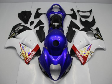 Cheapest 1996-2007 Blue White Suzuki GSXR1300 Hayabusa Motor Bike Fairings Canada