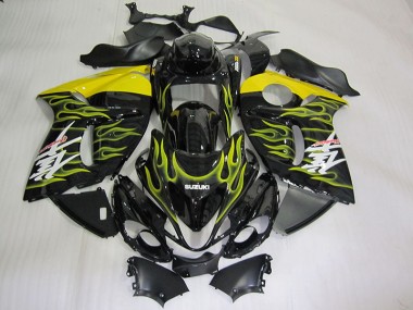 Cheapest 2008-2019 Black Yellow Flame Suzuki GSXR1300 Hayabusa Motorcycle Fairing Kits Canada