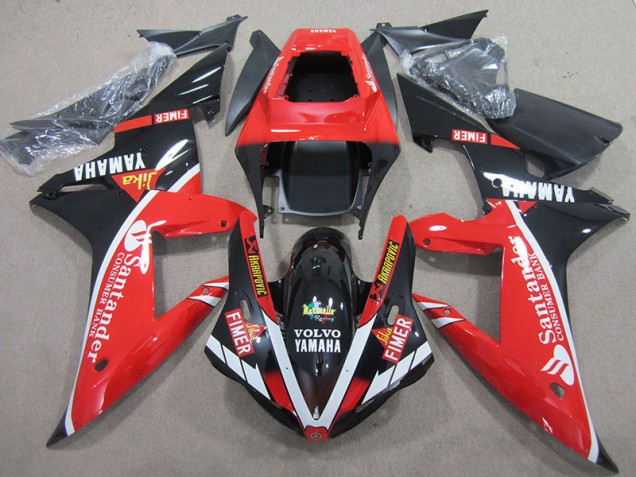 Cheapest 2004-2006 Red Black White Santander Yamaha YZF R1 Motorbike Fairings Canada Cheapest 2004-2006 Red Black White Santander Yamaha YZF R1 Motorbike Fairings Canada
